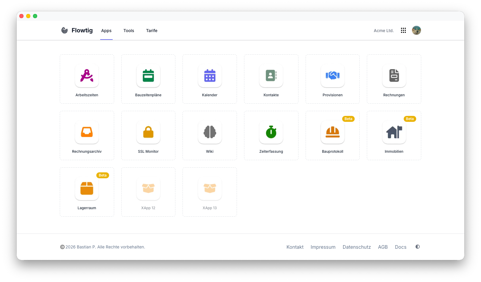Flowtig Application Overview