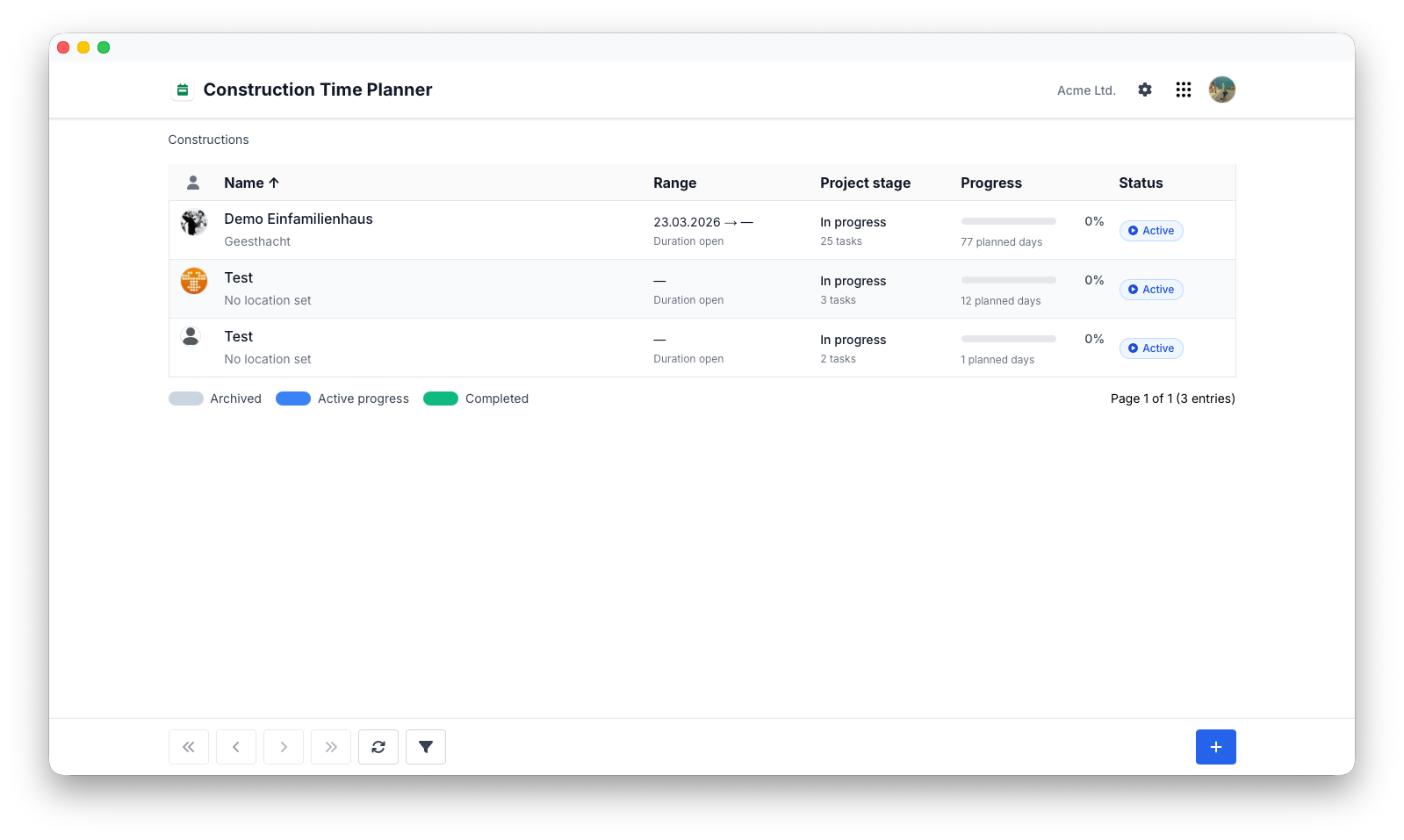 Construction Time Planner Overview