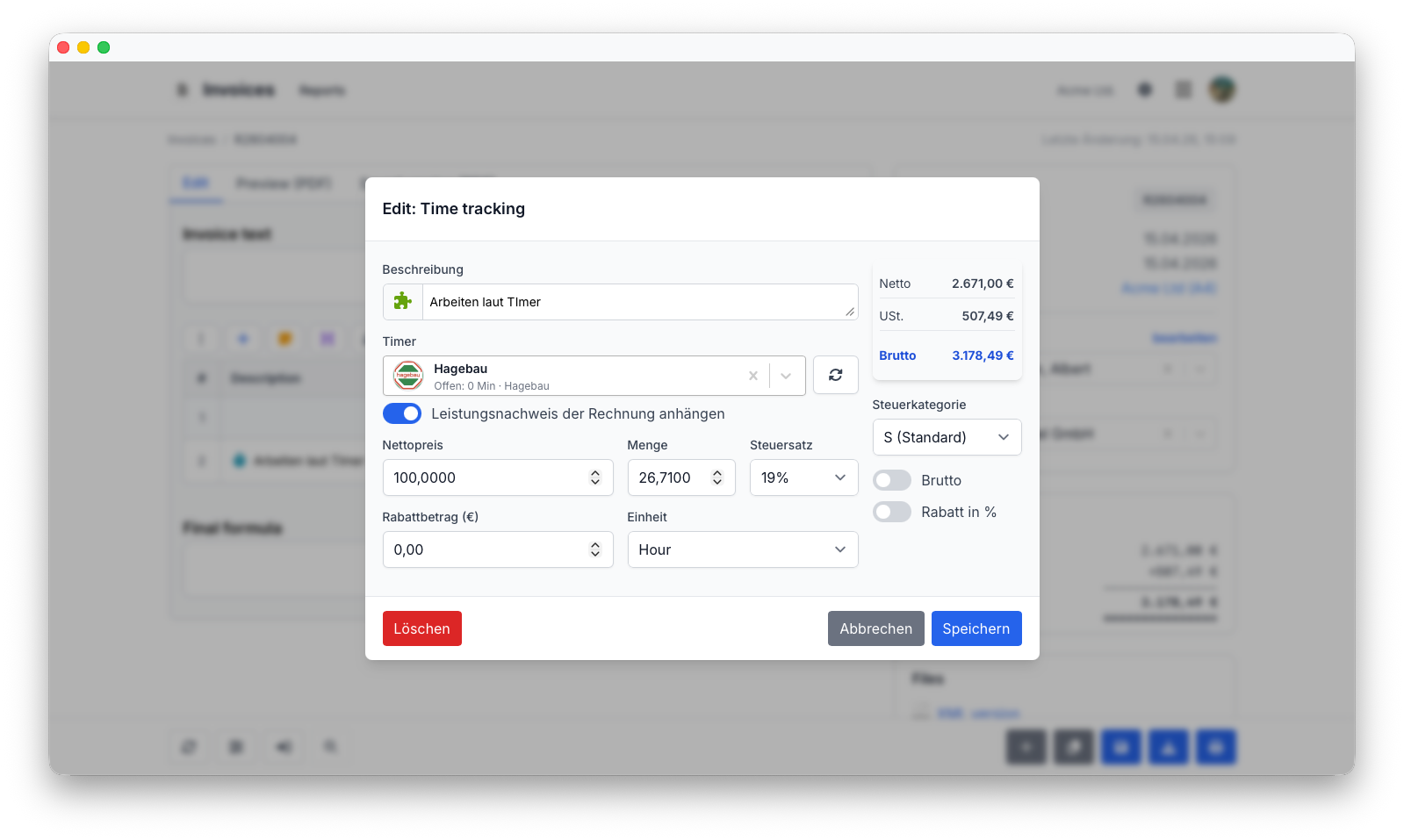 Invoice Items