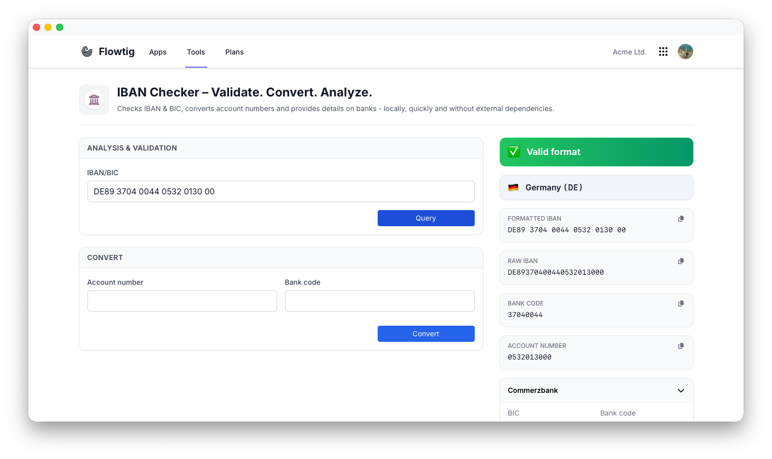 IBAN Checker Overview